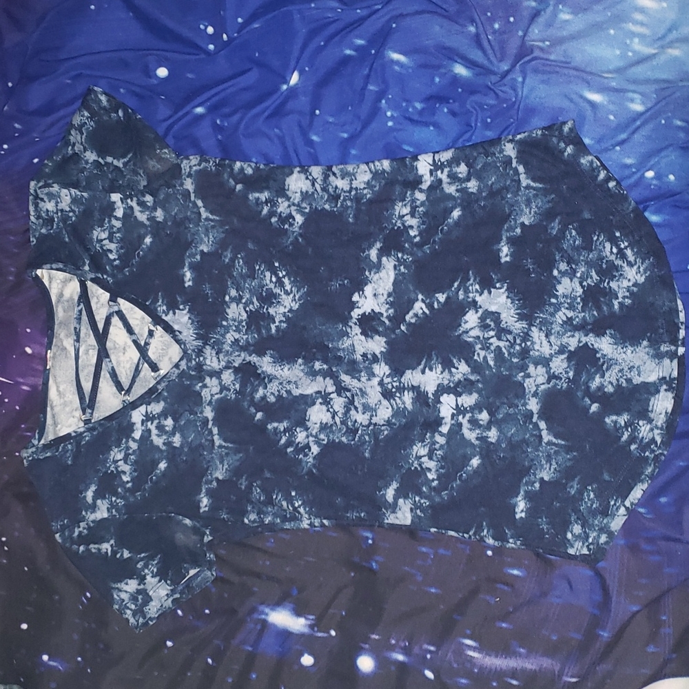 Tie-Dye Extremely Soft Lace up front T-Shirt